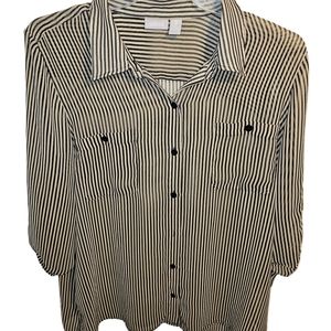 Chicos sz. Xlarge black/tan blouse